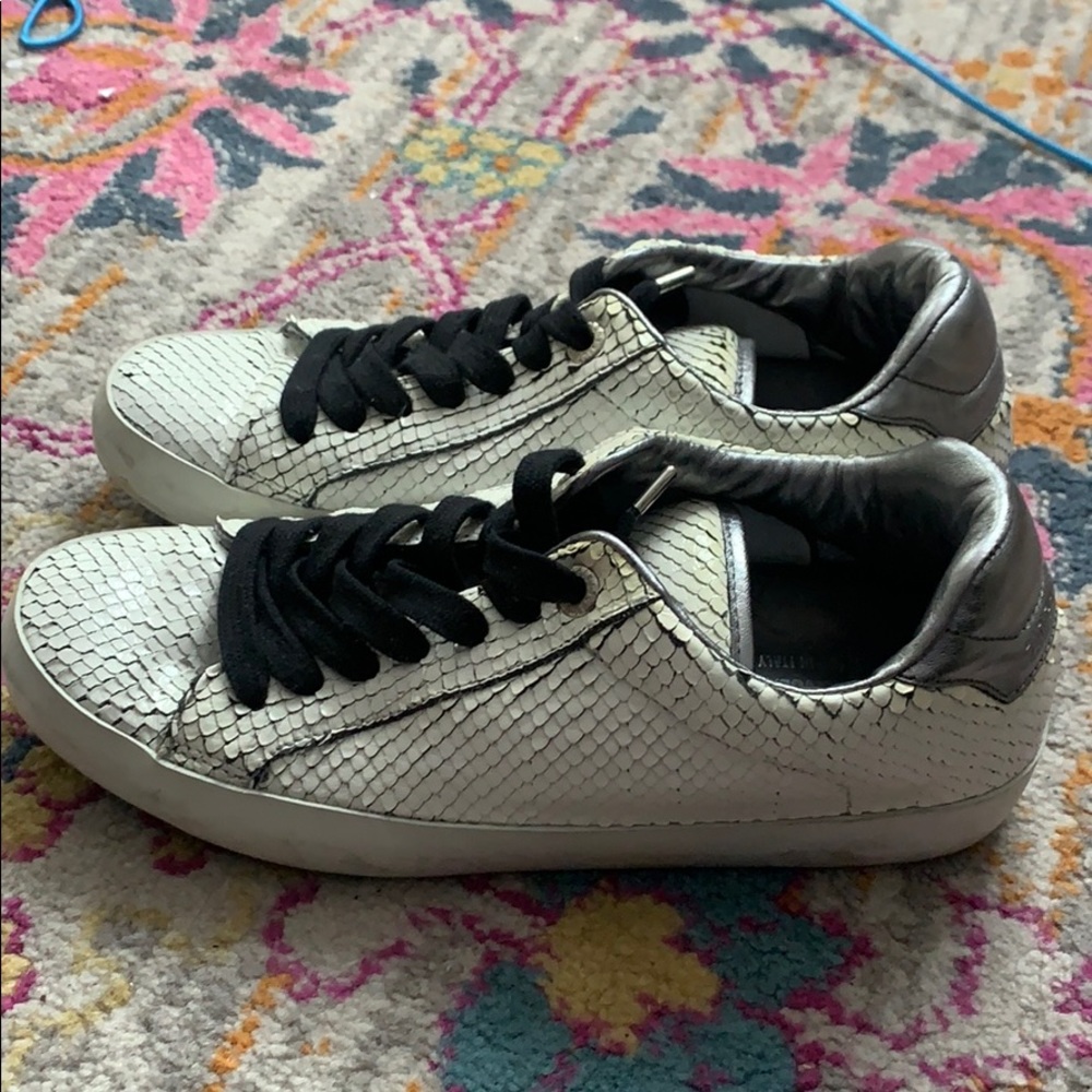 Zadig and voltaire 100% leather italian sneakers